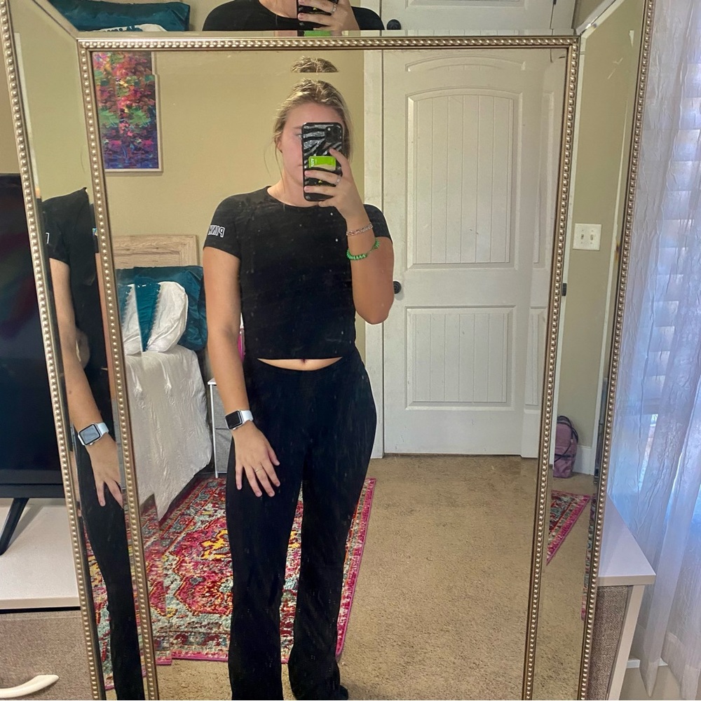 PINK black athletic top